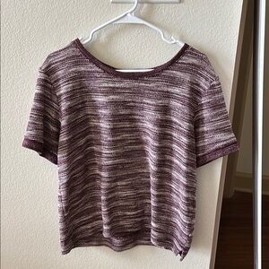 Old Navy Purple and White Boxy T-Shirt